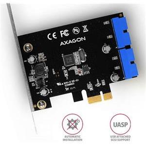 AXAGON PCEU-034VL PCIe Adapter 4x USB3.2 interni+ LP limić