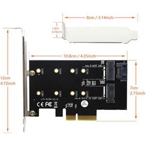 Asonic Dual M.2 Nwme PCIE, LP adapter