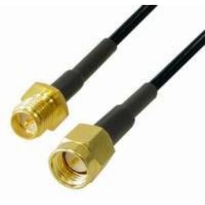 Transmedia CWK 1-5, WLAN Antenna Cable, SMA reversed jack to SMA plug, gold plated, 5,0 m