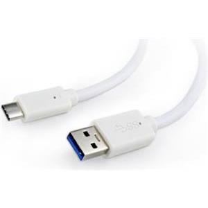 Gembird USB 3.0 AM to Type-C cable (AM CM), 1 m, white