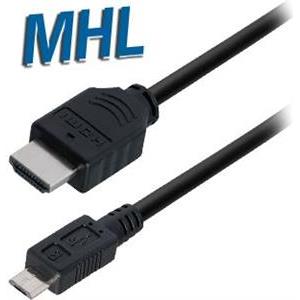 Transmedia MHL plug Micro B to HDMI plug, 0,5 m