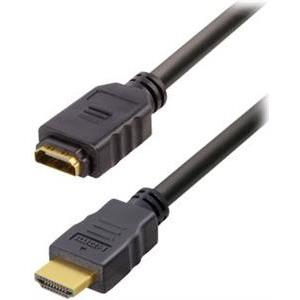 Transmedia High Speed HDMI-cable w Ethernet, HDMI-plug- HDMI-jack, 1,5m