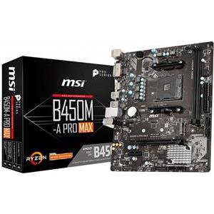 Matična ploča MSI B450M-A_PRO_MAX (SAM4, 2xDDR4, 1xPCI-Ex16, 1xPCI-Ex1,6 x USB3.2, 6 x USB2.0, 4xSATA III, M.2, DVI-D, HDMI, GLAN) mATX Retail