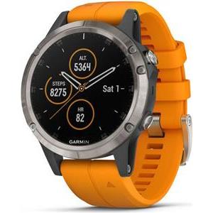 Garmin fenix 5 Plus Sapphire Titanium/ Solar Flare Orange