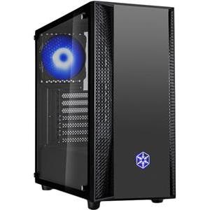 SilverStone FARA B1 RGB Tower ATX Gaming Computer Case, Aggressive intake high Airflow Performance, Full Tempered Glass, black