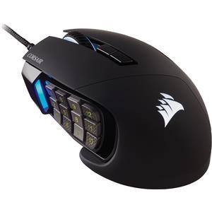 CORSAIR SCIMITAR RGB ELITE, MOBA/MMO Gaming Mouse, Black, Backlit RGB LED, 18000 DPI, Optical (EU version)