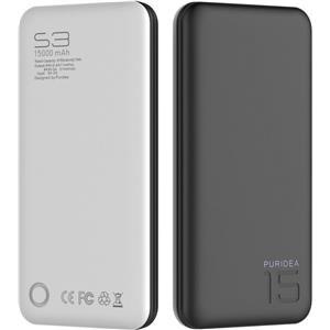 Prijenosno napajanje powerbank PURIDEA S3 15000 mAh, crni