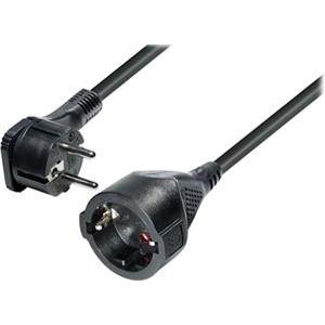 Transmedia CEE 7 7 flat plug - extension cable with angle plug, 5m