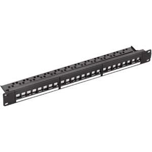 NaviaTec Cat6 blank patch panel for 24 keystones 1U