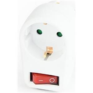 Gembird Switchable plug-in socket, Schuko, white