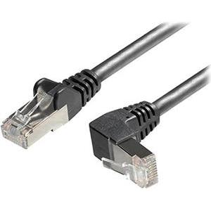 Transmedia Cat6A SFTP Patch Cable, RJ45 plug angled up, 1,5 m