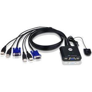 KVM Cable Switch 2-Port USB VGA KVM Switch ATEN