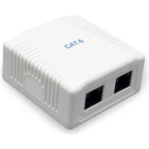 Gembird CAT6 UTP 2-port surface mount box