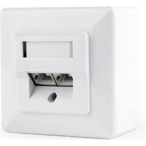 Gembird CAT6 STP 2-port wall mount face plate