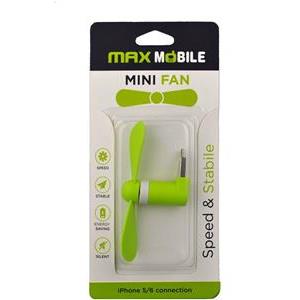 MAXMOBILE ADAPTER MINI VENTILATOR GF-F1 IPHONE 5/6/7/8.. LIGHTNING USB zeleni