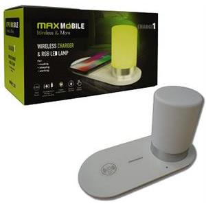 MAXMOBILE BEŽIČNI PUNJAČ/RGB LED SVJETILJKA S2 QC QUICK CHARGE 10W bijeli