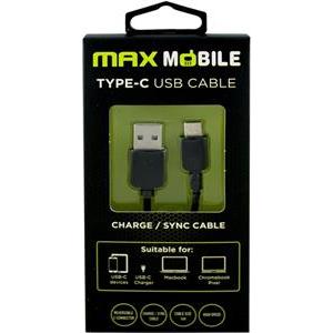 MAXMOBILE DATA KABEL USB 2.0 TYPE C 1m crni