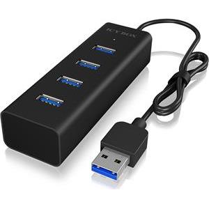 USB Hub ICY Box USB 3.0 4-Port Black
