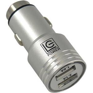 LC-Power LC-USB-CAR-ALU, Auto, Cigar lighter, 5 V, 2.1 A, Aluminium 