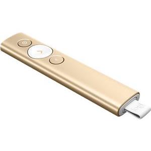 Presenter Logitech Spotlight, Bluetooth/RF, USB, 30 m, Gold