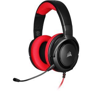 Slušalice CORSAIR HS 35 Gaming, mikrofon, crno/crvene