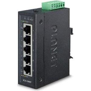 Planet Compact Industrial 5-Port (5x 1GbE RJ45) Switch, (-40~75C) unmanaged