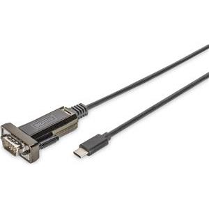 Digitus DA-70166 cable interface/gender adapter USB-C RS232 Black