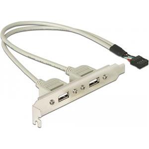  Bracket DELOCK, 2x USB 2.0-A (Ž)