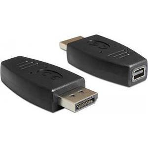 Adapter DELOCK, DisplayPort (M) na mini DisplayPort (Ž), crni