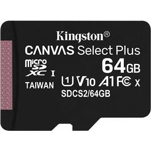 Memorijska kartica Kingston 64GB micSDXC Canvas Select Plus 100R A1 C10 Single Pack w/o ADP, SDCS2/64GBSP