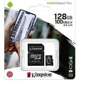 Memorijska kartica KINGSTON Canvas Select Plus Micro SDCS2/128GB, SDXC 128GB, Class 10 UHS-I + adapter
