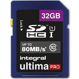 INTEGRAL 32GB SDHC UltimaPro CLASS10 80MB UHS-I U1 memory card