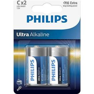 PHILIPS BATTERY C - ULTRA ALKALINE 2 PCS (R14)