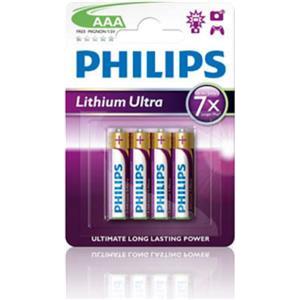 PHILIPS BATTERY AAA - LITHIUM ULTRA BLISTER 4 PCS (LR3)