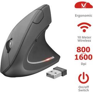 Trust wireless ergonomic mouse Verto, vertical
