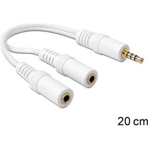 Audio Klinke 3,5mm 4Pol. > 2x Klink 3,5mm Micro + Headset CTIA (ST - BU) Delock