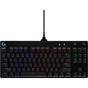 Tipkovnica LOGITECH G Pro TKL, GX Blue, mehanička, RGB, crna, USB