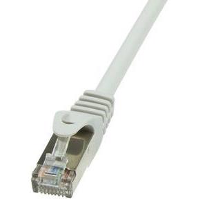 F/UTP prespojni kabel Cat.6 PVC CCA AWG26, sivi, 0,25m
