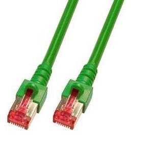 S/FTP prespojni kabel Cat.6 LSZH Cu AWG26, zeleni, 3,0 m