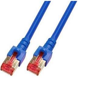 S/FTP prespojni kabel Cat.6 LSZH Cu AWG27, plavi, 1,0 m