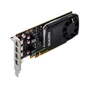 NVIDIA Video Card Quadro P1000 GDDR5 4GB/128bit, 640 CUDA Cores, PCI-E 3.0 x16, 4xminiDP, Cooler, Single Slot, Low Profile (4xmDP-DP Cables, Full Size and Low Profile Bracket incuded)