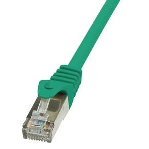 S/FTP prespojni kabel Cat.6a LSZH Cu AWG26, zeleni, 1,0 m