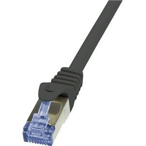 S/FTP prespojni kabel Cat.6a LSZH Cu AWG26, crni, 1,0 m