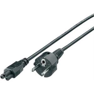 Kabel za napajanje, IEC320 C5 Ž ravni -> Schuko M ravni 1,8 m, crni