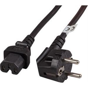 Kabel za napajanje, IEC320 C15 Ž ravni -> Schuko M kutni 1,8 m, crni