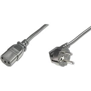 Kabel za napajanje, IEC320 C13 Ž ravni -> Schuko M kutni 1,0 m, crni