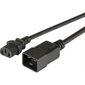 Kabel za napajanje, IEC320 C13 Ž ravni -> C20 M ravni 1,8 m, crni