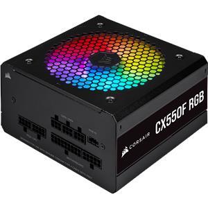 CORSAIR CX Series, CX550F 550W 80+ Bronze Fully Modular PSU, RGB, Black