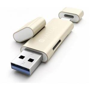 Satechi Aluminum TYPE-C Reader (1x USB 3.0,MicroSD) - Gold