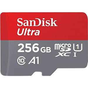 SanDisk Ultra microSDXC 256GB + SD Adapter 120MB/s A1 Class 10 UHS-I